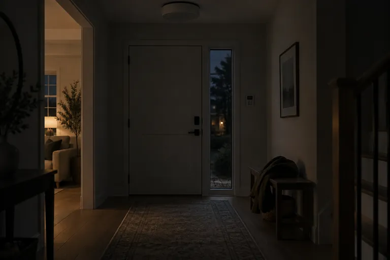 Walk in — Evening · the hallway is dark
